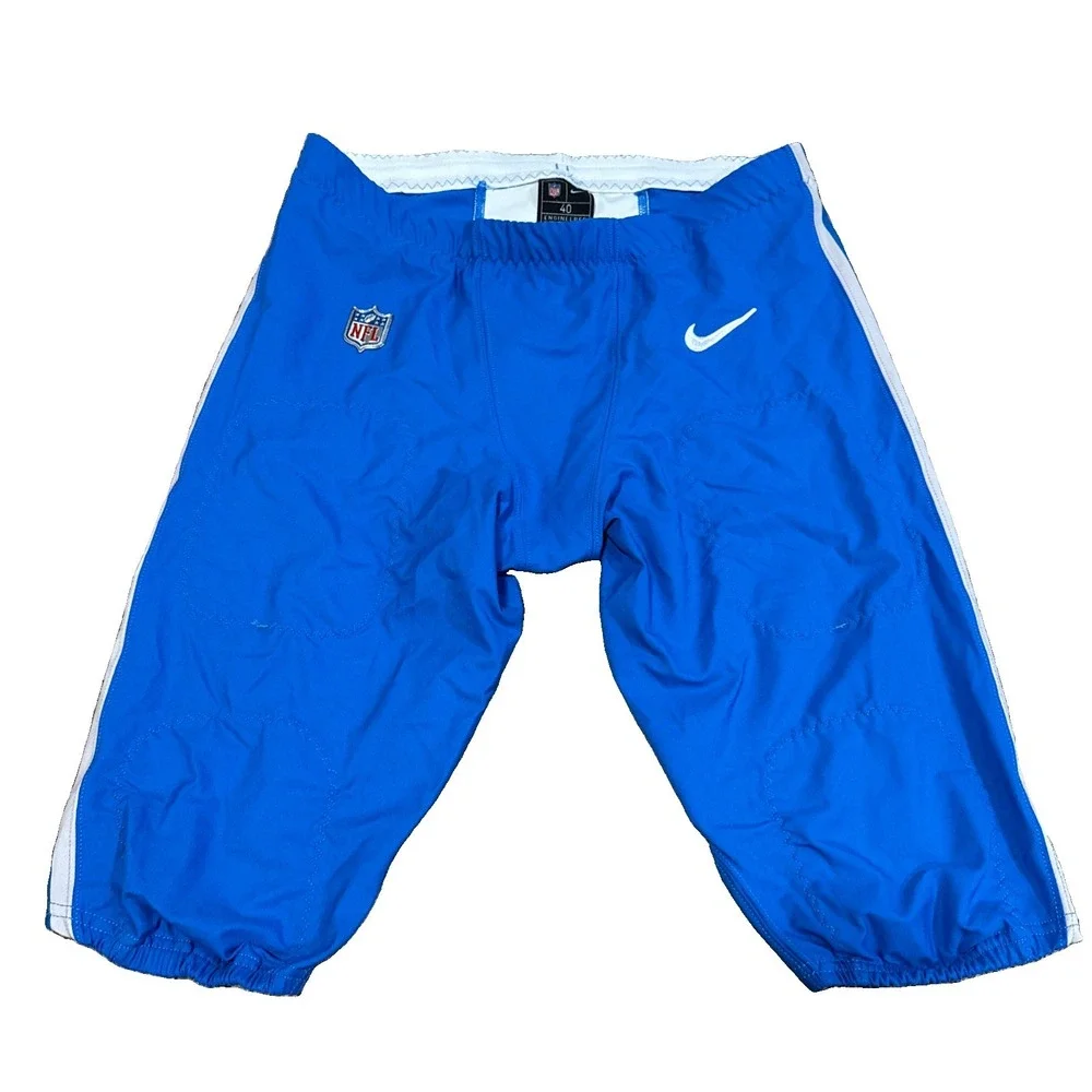 2023 Detroit Lions NFL Game Issued Worn Blue Pants Nike DRI-FIT Size 40